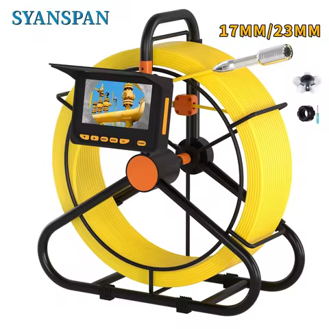 Sewer Pipeing Inspection Camera DVR 16GB Video Recording SYANSPAN Drain Industrial Endoscope Snake C