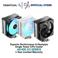 DEEPCOOL AG400 G2 ARGB / NON-ARGB SINGLE TOWER CPU AIR COOLER - BLACK / WHITE