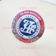 Emblem Grill Japan Automobile Federation JAF 50th Anniversary Car Sticker - Various Hats