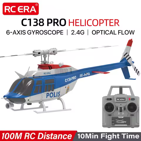 RC ERA C138 PRO Helicopter 1/33 6 Channel 6-Axis Gyro 2.4G Optical Flow Positioning 100M