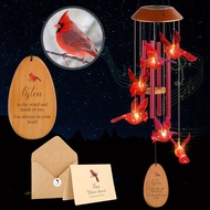 ⭐2025 New Style Cross-Border Shipping Mother's Day 2set Red Clothes with Light Bishop Wind Chime Woo