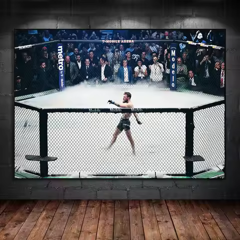 Champion Boxer Conor McGregor Canvas Poster Bodybuilder Fitness Sports Muscle Man Wall Art Pictures 