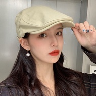 ✒¤✉Beret merah bersih wanita musim panas topi nipis topi retro pelukis topi topi besbol lelaki topi 