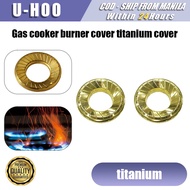 90MM Universal Titanium Gold Gas Stove Top Cover Burner Flame Cover Fittings