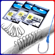 Malaysia Fishing Hooks 9 PCS 8# 9# 12# Fishing Curved Hook with Barb Carbon Steel Fishing Hooks Shar