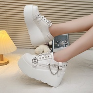 Steampunk cos Height Increasing Shoes y2k Rock Hot Girl Gothic Small Leather Shoes Thick-Soled Women
