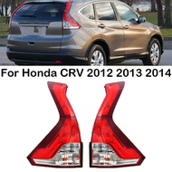 ที่ครอบไฟเบรค Bemper Belakang ไฟท้ายรถด้านซ้ายขวาไฟถอยหลังสำหรับจอดรถด้านหลังไม่มีหลอดไฟสำหรับ Honda CRV 2012 2013 2014 LEDs