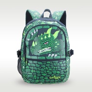 Australia smiggle original children's schoolbags boy backpack green Primitive dragon domineering supplies 7-12 years old 16 inches