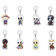 Game Undertale Sans Flowey Papyrus Asriel Keychain Cosplay Accessories Key Chain Arcylic Pendant Cav