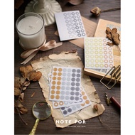 2 TYPE Dot/Ring Sticker Label for Diary -Diameter 8mm-168pcs (4 sheets)