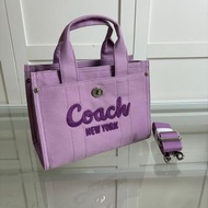 COACH-牛仔托特包女士多用可調節斜挎手提單肩包都市休閒百搭包 CBF