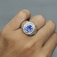 Original Blue Sapphire Ceylon Srilangka Agate Ring Stone