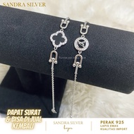 925 silver bracelet, tif* variation, white gold plated - silver 925 bracelet