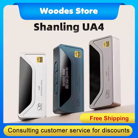 SHANLING UA4 Cap MQA Portable USB DAC AMP Headphone Amplifier Hi-Res Audio ES9069Q chips PCM768 DSD5
