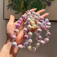 Colorful Cartoon Beaded Phone Chain Acrylic Camera Fresh Pendant Cute Phone Chain