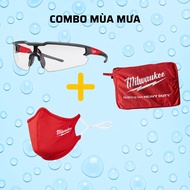Milwaukee Rainy Season Kit. Combo Milwaukee Goggles + Raincoat + 3-Layer Mask. Milwaukee Rainy Season Combo Genuine