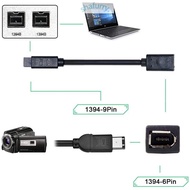 SHFY 20cm IEEE1394 Firewire IEEE 1394 6Pin Female to 1394b 9Pin Male Adapter Cable