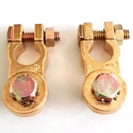 FREE SHIPPING BRASS HEAVY DUTY TERMINAL BATTERY / BATTERY HEAD SET (+&-) FREE SHIPPING