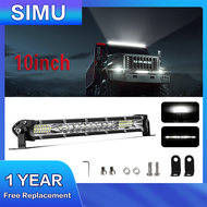 LED Light Bar 6D Reflector 10inch LED Light Single Row Spot Flood Combo Beam Light Offroad Car4X4