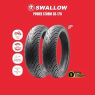 SWALLOW TAYAR SB170 TYRE TUBELESS 17 INCHI POWER STORM XP POWER GRIP BUNGA GRIP DUAL COMPOUND TAYAR 