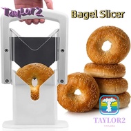 ATAYLOR Bagel Slicer, Safe Grip Safety Handle Bagel Guillotine Slicer, Practical Stainless Steel Reu