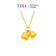 TAKA Jewellery 999 Pure Gold Lily of the Valley Pendant with 9k Gold Chain