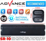 Advance Speaker Soundbar SR-10 / Speaker Bluetooth Wireless Deep Bass Hi-Fi Sound 1800mAh TWS DUAL W