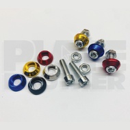No Plate Screw Motorcycle (x2pcs) 10mm Nut Screw Nut M6