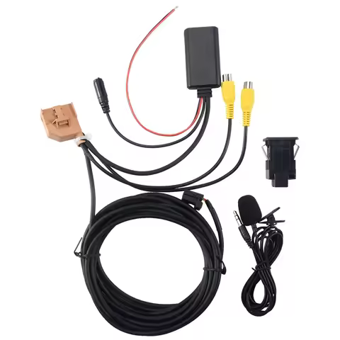 12V MMI 2G Car Bluetooth AUX Cable Adapter Music Audio Mic For Q7 A6 A8 2006-2008 J523 Only For AV1 