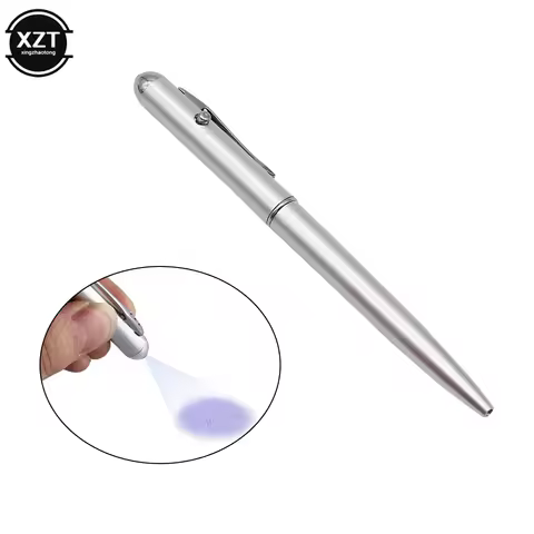 1Pcs Plastic Material Invisible Ink Pen Novelty Ballpoint Pens New Office School Supplies With Uv Li