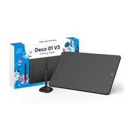 XPPen Deco 01 v3 เมาส์ปากกา วาดรูป (ฟรี คอร์สวาดภาพเบื้องต้น สอนออนไลน์) แรงกด 16384 ระดับ ใช้งานได้