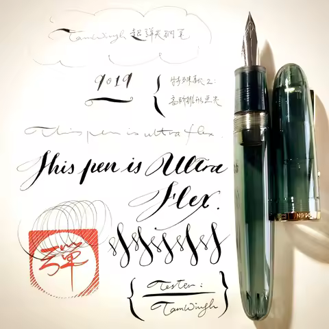 Amazing Flexible Fountain Pen Jinhao 9019 with Super Soft Elastic Nib for Calligraphy Variation Sket