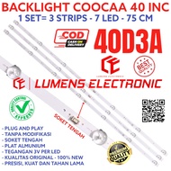 COOCAA 40 INCH TV BACKLIGHT 40D3A 40S5C BL LED LAMP 40D 40S 7K 3V KOKA COCA APT-LB17086-40-1.3