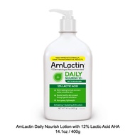AmLactin Daily Nourish Lotion with 12% Lactic Acid AHA - 14.1oz / 400g - Packaging May Vary