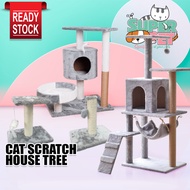 Cat Scratch House Tree Sisal Covered Cat Tower Cat Condo Premium Large House Kitten Kucing Bed Scratcher 猫公寓 猫树屋 猫抓架 猫玩具