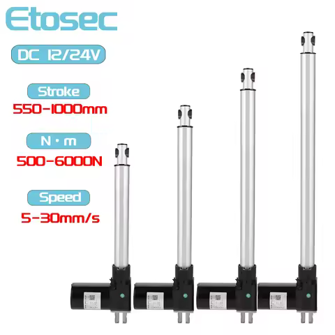 12V 24V Lower Noise 6000N Linear Actuator 550mm 700mm 800mm 900mm 1000mm Stroke Solar Tracker Motori