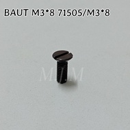 Baut Min Hitam M3x8 / Baut Gigi Mesin Jahit M.J.M-71505/M3*8