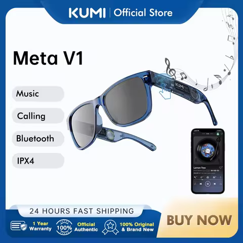 KUMI Meta V1 Smart Glasses Break Audio-visual Imagination Create Bluetooth glasses IPX4 Waterproof B
