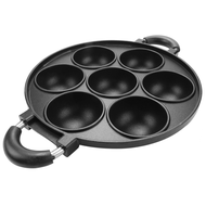 7 Hole Cooking Cake Pan Cast Iron Omelette Pan Non-Stick Cooking Pot Breakfast Egg Cooker Cake Mold 