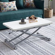 多功能升降茶機餐桌  白色鋼化玻璃 [平行進口]