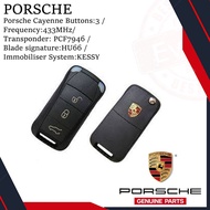 Porsche Cayenne Car Flip Key Fob Remote KR55WK45032 3B 7L5 959 753 BJ 433MHz 2006 - 2010