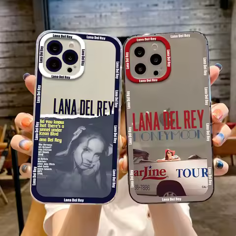L-Lana Del Rey singer Phone Case For iPhone 16 13 11 12 14 15 Pro Max Plus Shockproof Soft Clear Bac