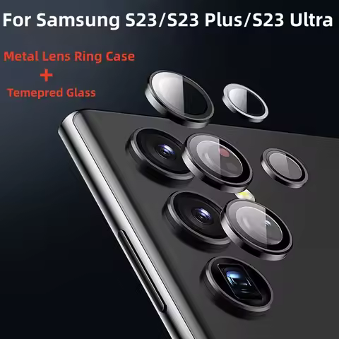 For Samsung Galaxy S23 Ultra Camera Lens Protectors Metal Lens Ring Protector Glass for Samsung S23 