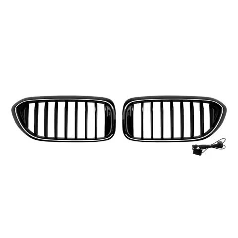 A60E-Front LED Kidney Grille Single Slat Design For BMW 5 Series G30 G31 2017-2020 Racing Style Gril