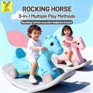 Children's Plastic Rocking Horse Seesaw Multifunctional Pony Ride-On Toys Rocker Pony Trojan Toys