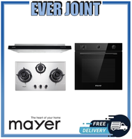 Mayer MMSS773 [75cm] 3 Burner Stainless Steel Hob + Mayer MMSI900LEDHS [90cm] Semi-Integrated Slimline Cooker Hood + Mayer MMDO8R [60cm] Built-in Oven with Smoke Ventilation System Bundle Deal!!