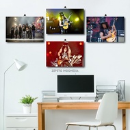 GUNS N ROSES BAND ROOM POSTER 20X30 | WOODEN GUITARIST BAND GUNS N ROSES POSTER | CUSTOM WALL DISPLA