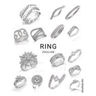 [ZHULIAN] RHODIUM PLATED RING / CINCIN SILVER