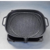 KitchenArt Induction Cast Aluminum Rectangular Grill Pan, 32cm