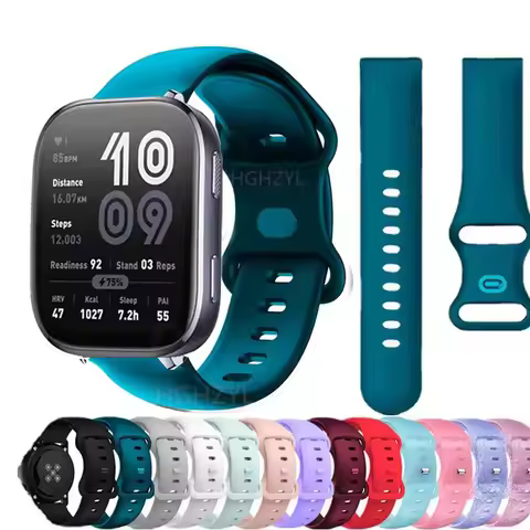 Sports Silicone Watchband For Amazfit Bip 6 Strap Replacement Correa Wristband For Huami Amazfit Bip